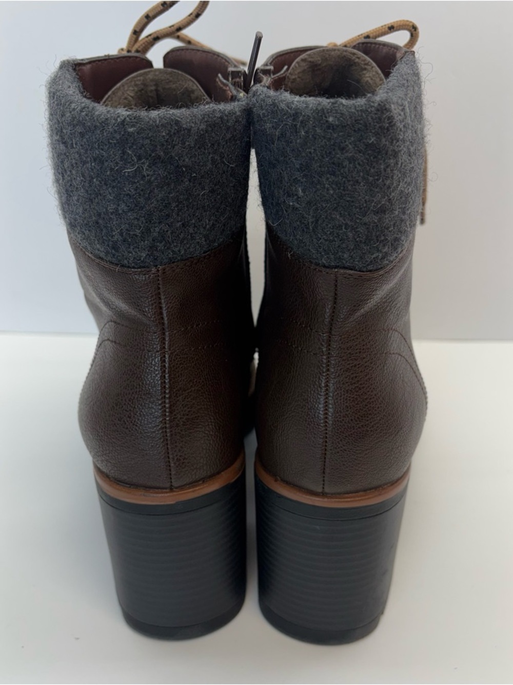 Naturalizer Madalynn Brown Lace-Up Boots Women Size 11 M Vegan Leather - Picture 5 of 9